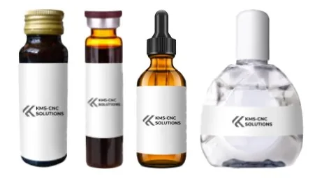 Typische Produkte und Gebinde für Abfüll- und Verschließmaschine