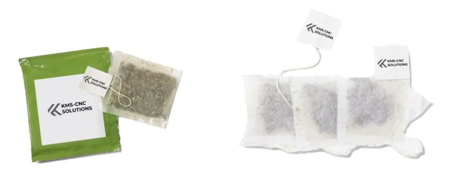 Typische Produkte und Gebinde für Verpackungsmaschine für innere und äußere Teebeutel