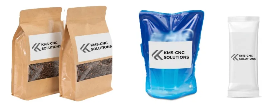 Typische Produkte und Gebinde für Vertikale Verpackungsmaschine für Flüssigkeiten