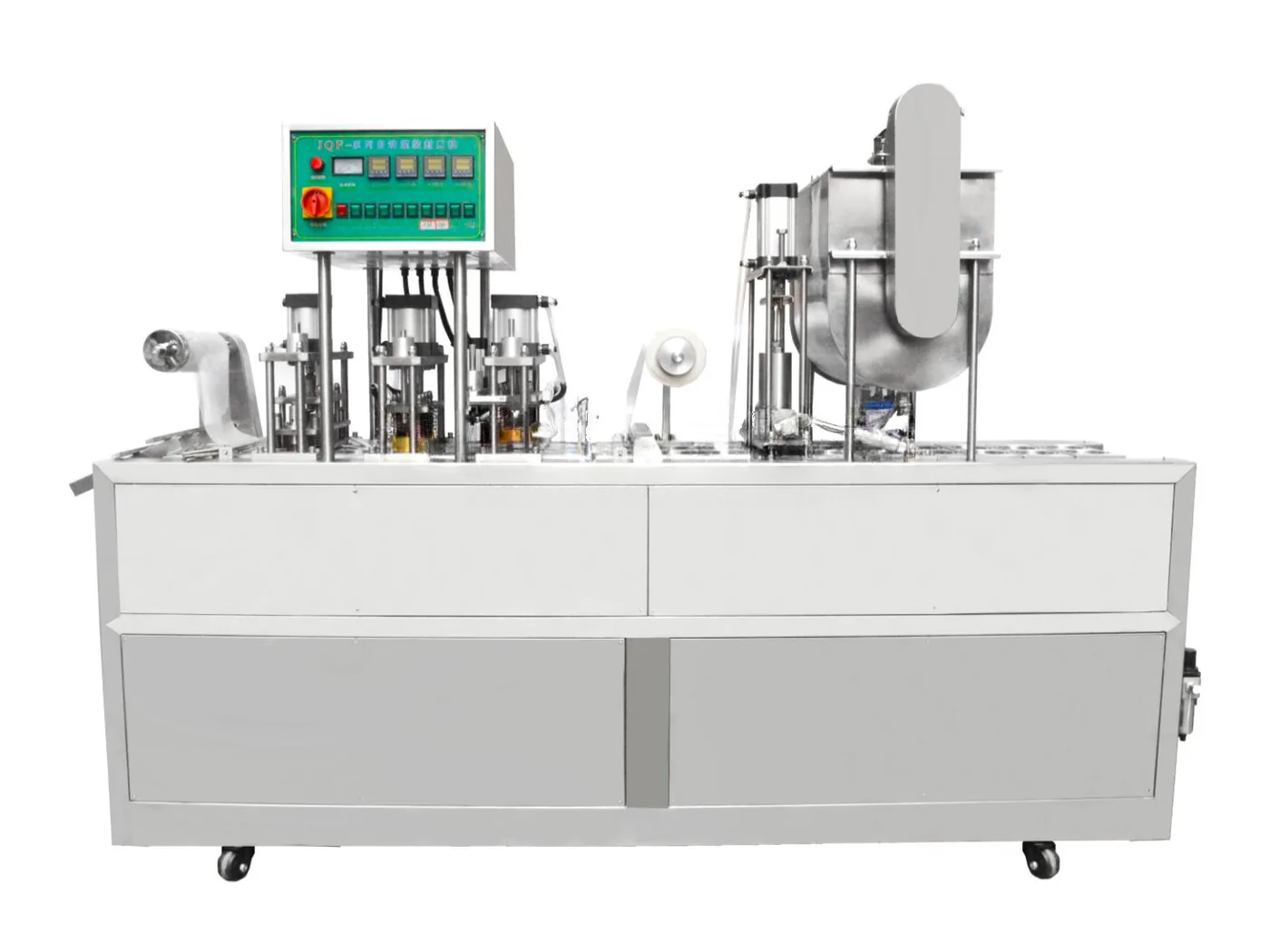 Befüll- und Verschließmaschine für Kunststoffbecher – Befüllt und versiegelt Becher für Joghurt, Gelee, Pudding, Getränke und Tofu