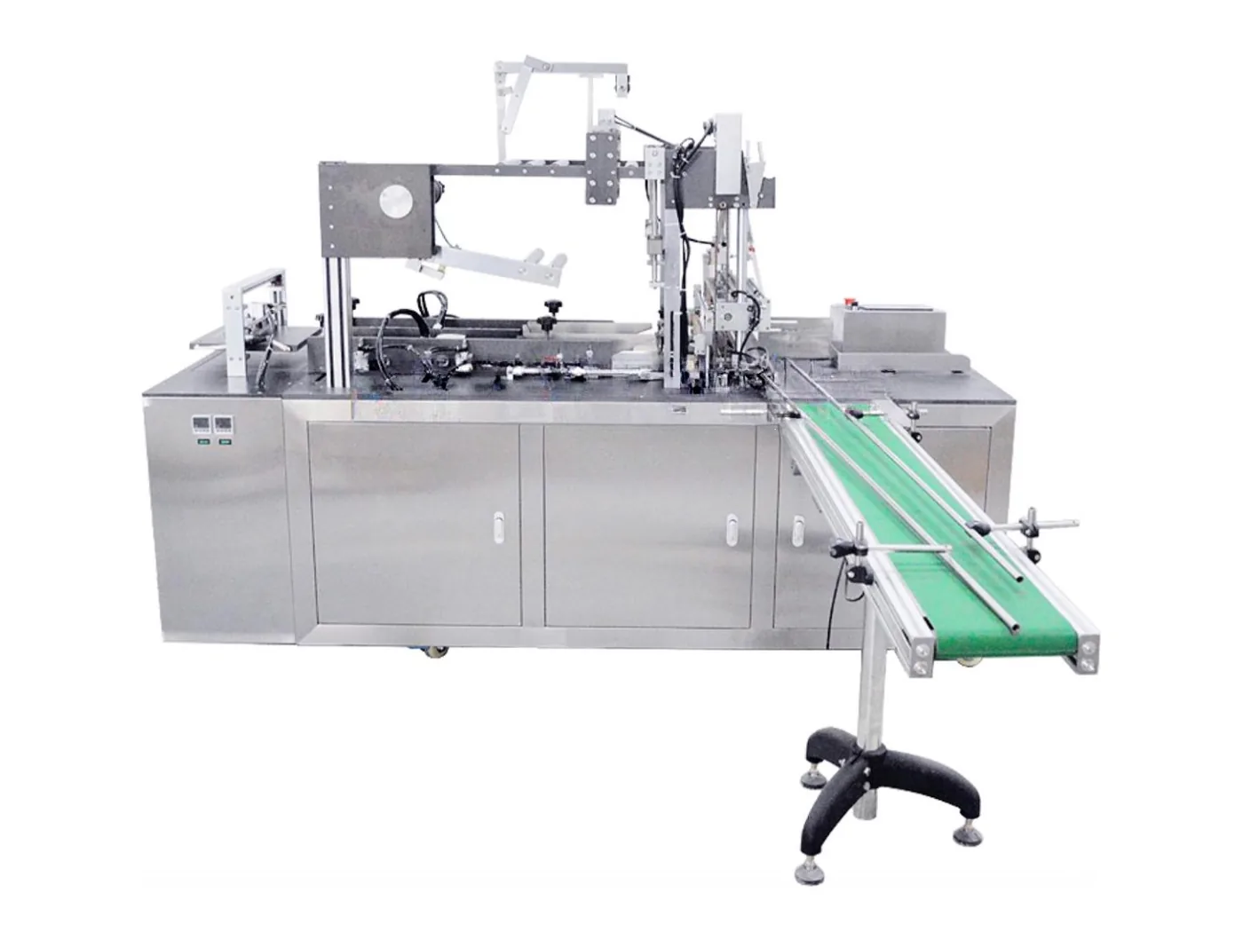 Verpackungsmaschine mit transparenter Folie und automatischer Zählung – Folieneinschlag mit automatischer Zuführung und Zählung, Formatwechsel einfach